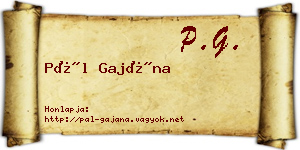 Pál Gajána névjegykártya